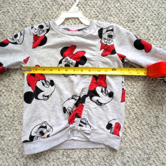 Disney Jr Minnie Mouse (5T) Pullover Sweatshirt with Decorative Draw String - Picture 9 of 16